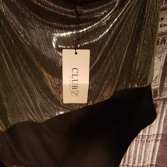 3/10$ NWT! OFF SHOULDER ONE SLEEVE BODYSUIT - Picture 5 of 10